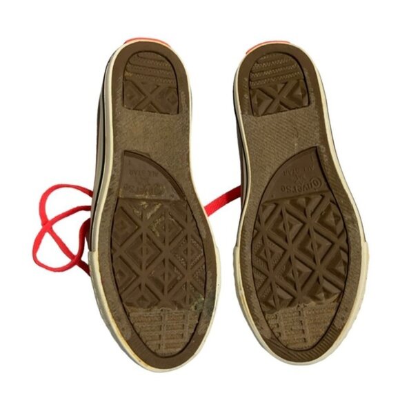 Converse Chuck Taylor Kids All-star Grey Orange Double Tongue Girls Size 1 - Picture 7 of 13